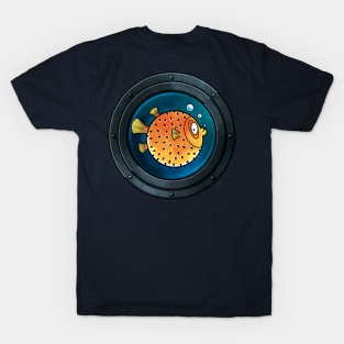 Pufferfish through a porthole T-Shirt